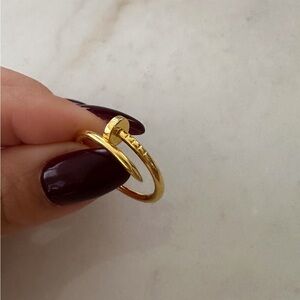 Gold Nail Design Ring
